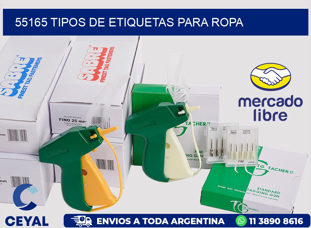 55165 tipos de etiquetas para ropa