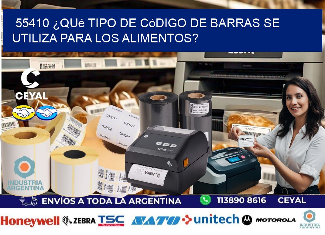 55410 ¿Qué tipo de código de barras se utiliza para los alimentos?
