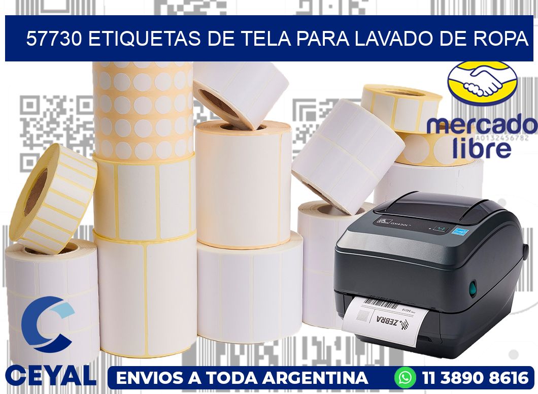 57730 Etiquetas de tela para lavado de ropa