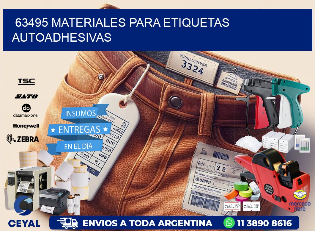 63495 materiales para etiquetas autoadhesivas