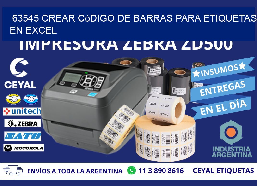 63545 Crear código de barras para etiquetas en Excel