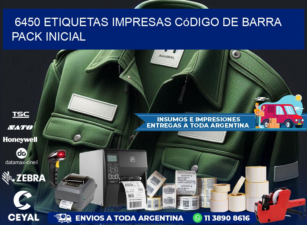 6450 Etiquetas Impresas código De Barra Pack Inicial
