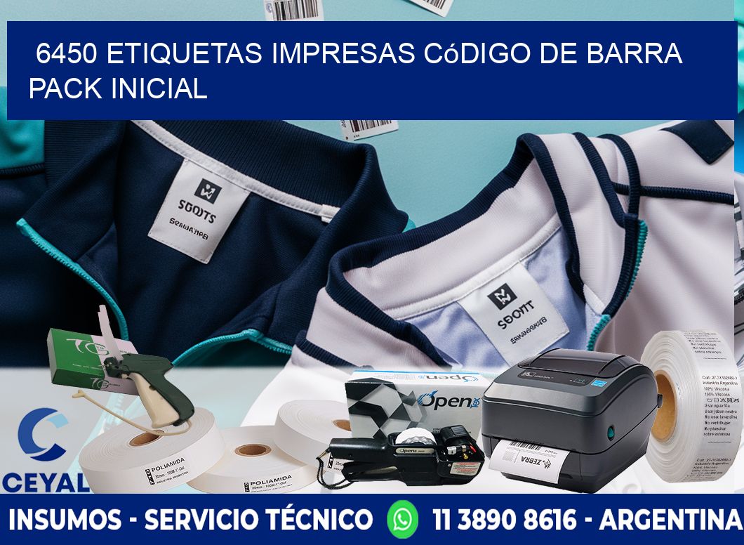 6450 Etiquetas Impresas código De Barra Pack Inicial