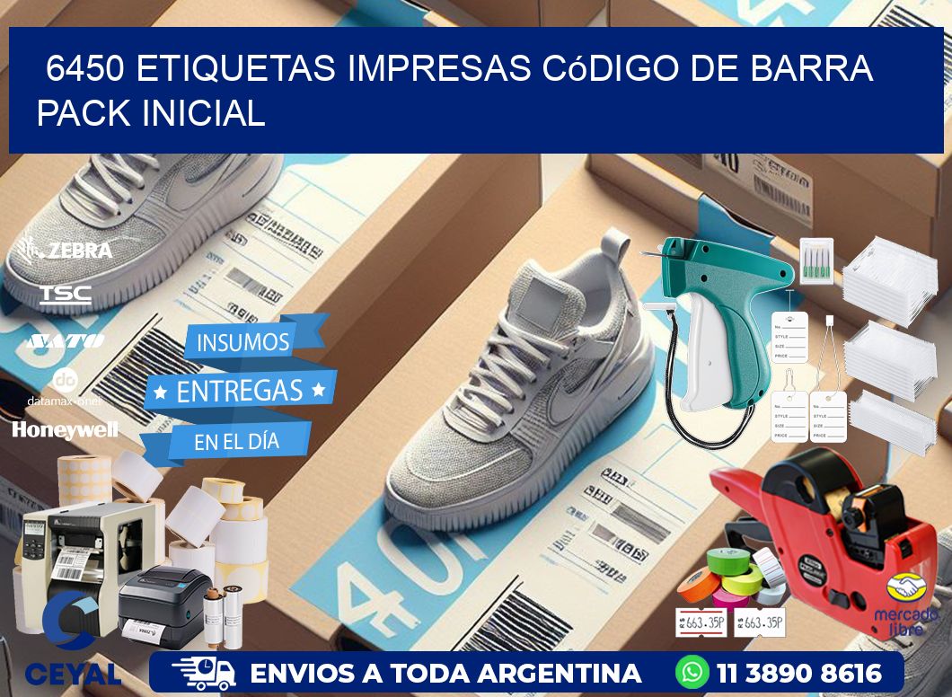 6450 Etiquetas Impresas código De Barra Pack Inicial