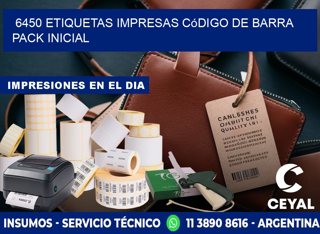 6450 Etiquetas Impresas código De Barra Pack Inicial
