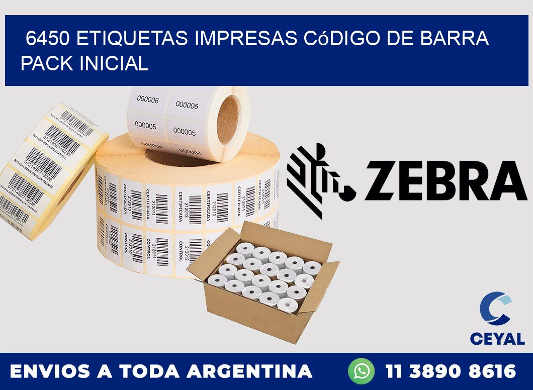 6450 Etiquetas Impresas código De Barra Pack Inicial