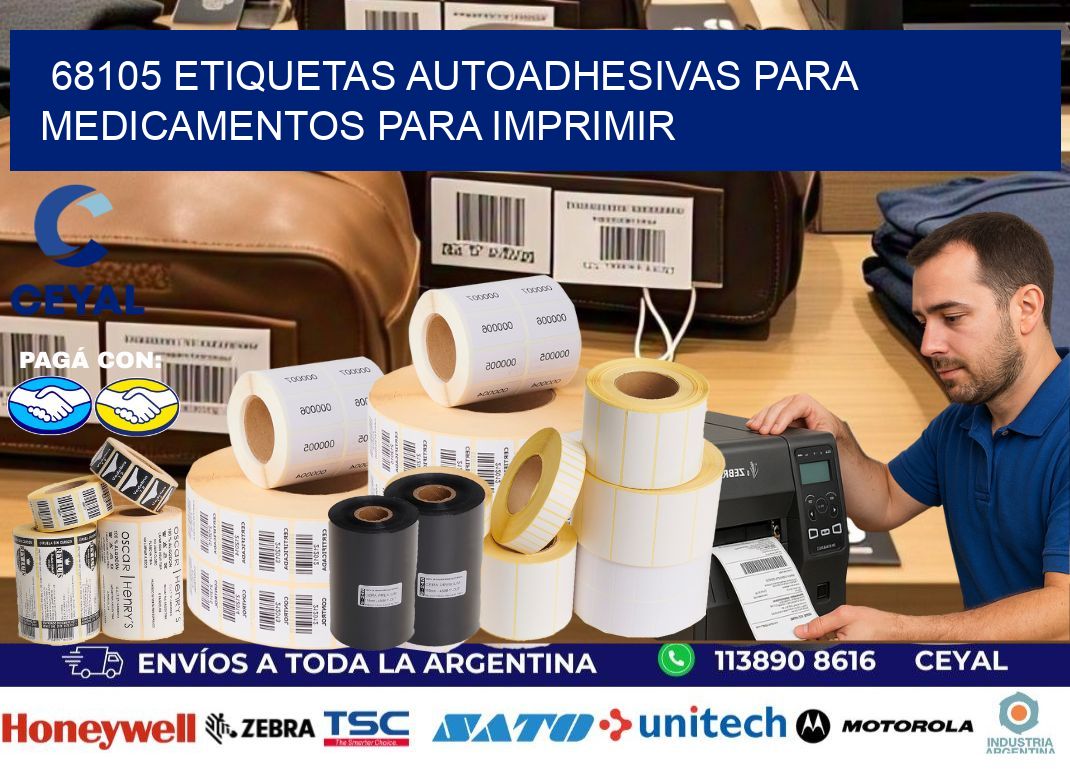 68105 Etiquetas autoadhesivas para medicamentos para imprimir
