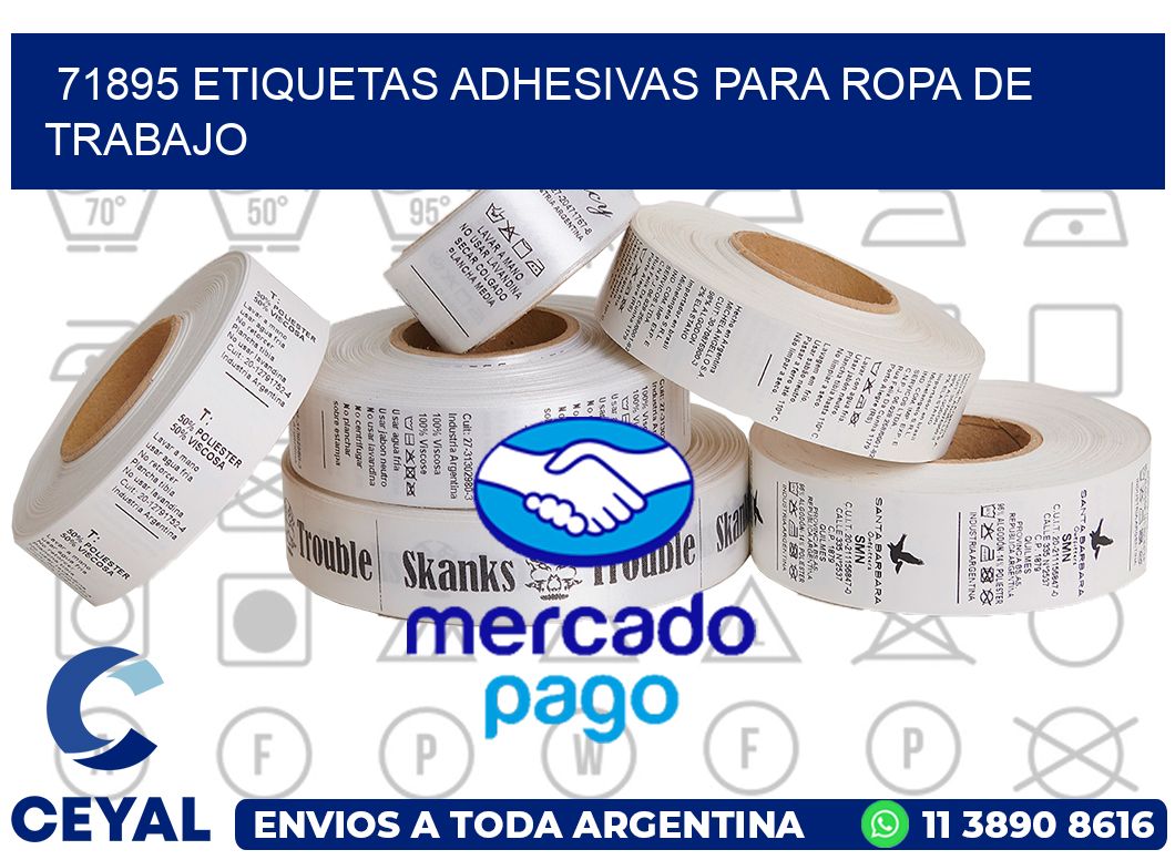 71895 Etiquetas adhesivas para ropa de trabajo