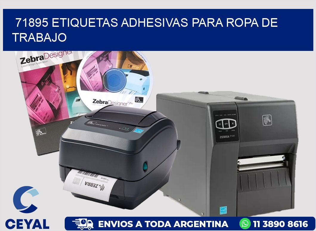 71895 Etiquetas adhesivas para ropa de trabajo