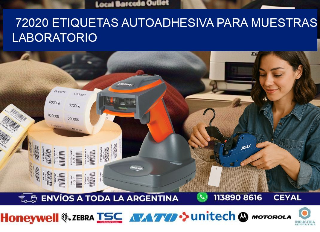 72020 etiquetas autoadhesiva para muestras laboratorio