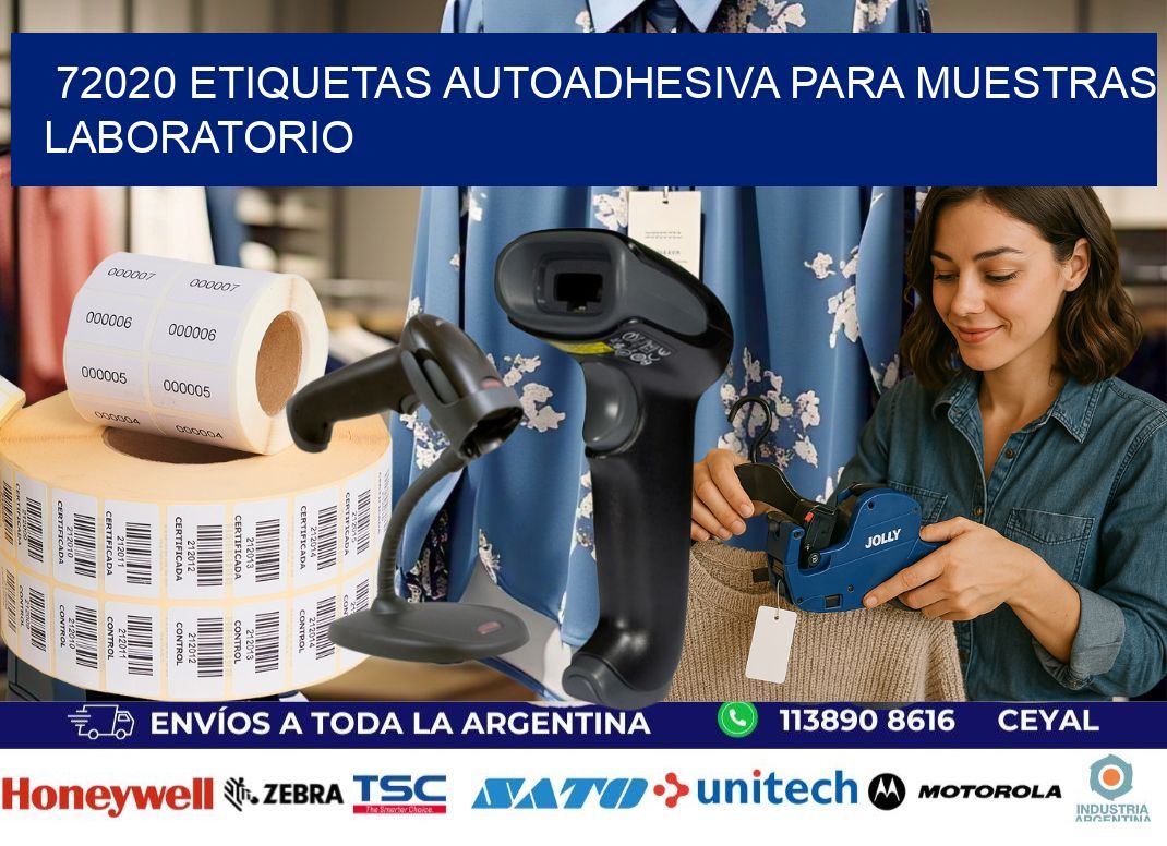 72020 etiquetas autoadhesiva para muestras laboratorio