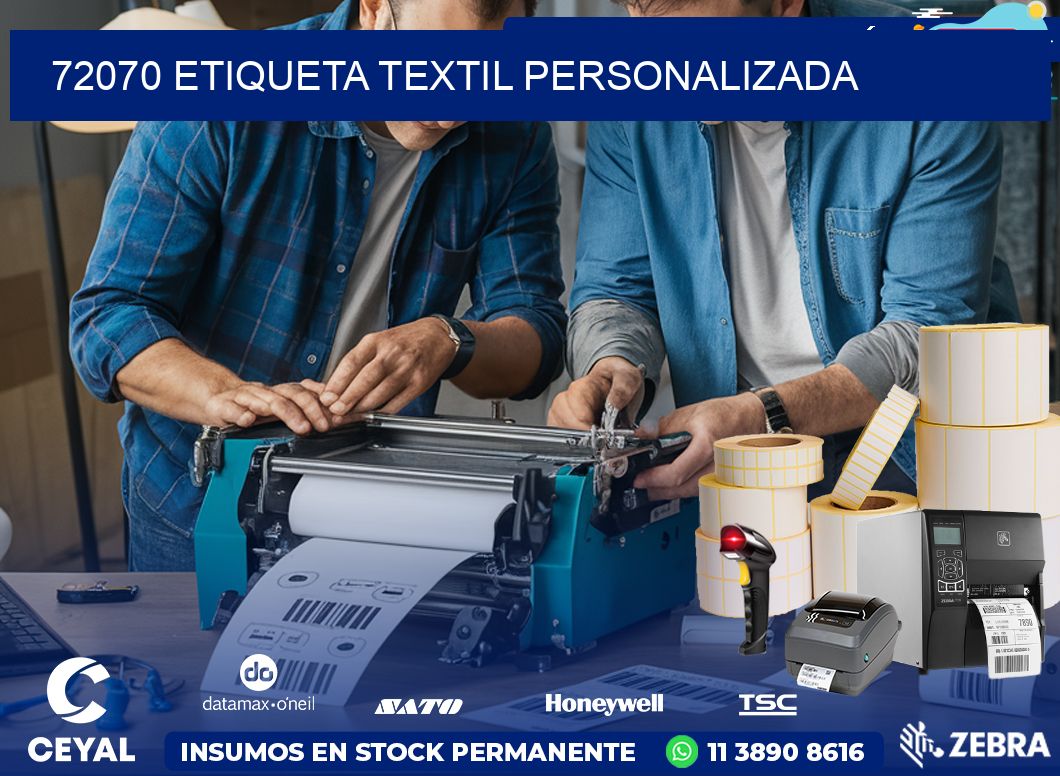 72070 Etiqueta textil personalizada