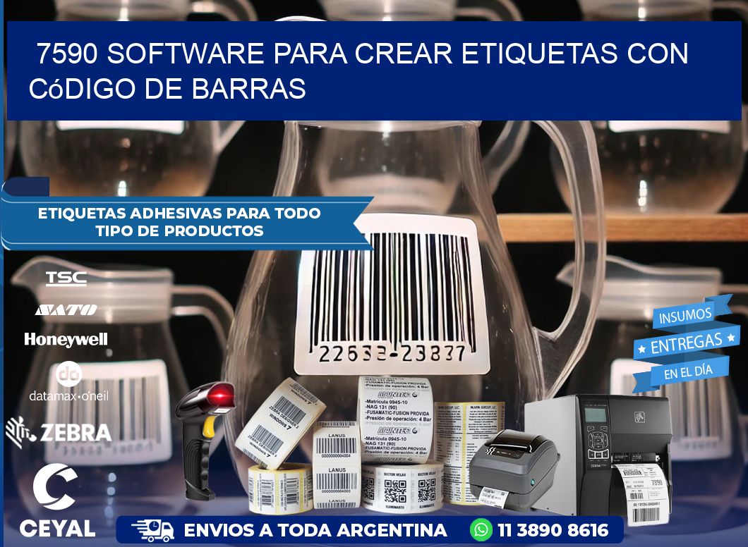 7590 Software para crear etiquetas con código de barras