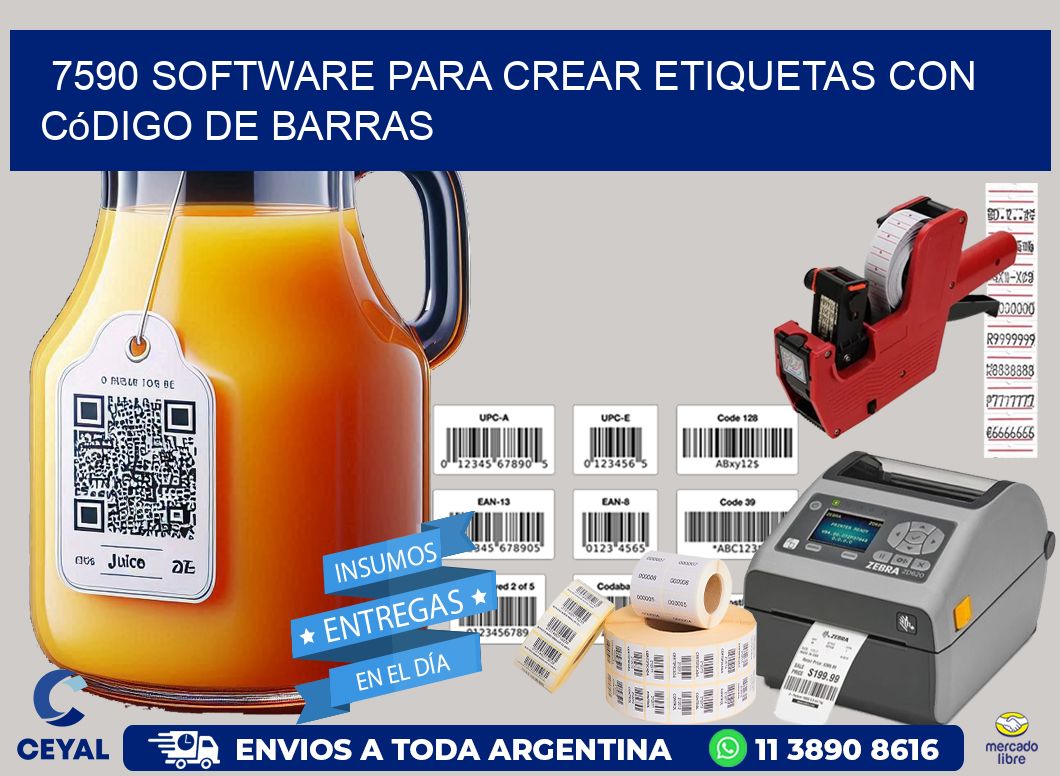 7590 Software para crear etiquetas con código de barras