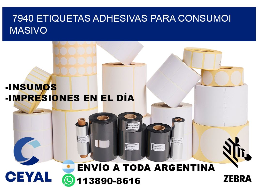 7940 Etiquetas adhesivas para consumoi masivo