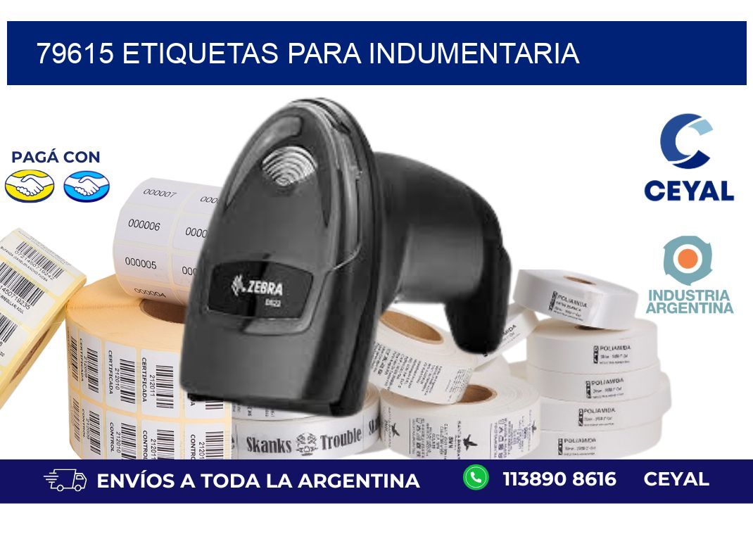 79615 Etiquetas para indumentaria