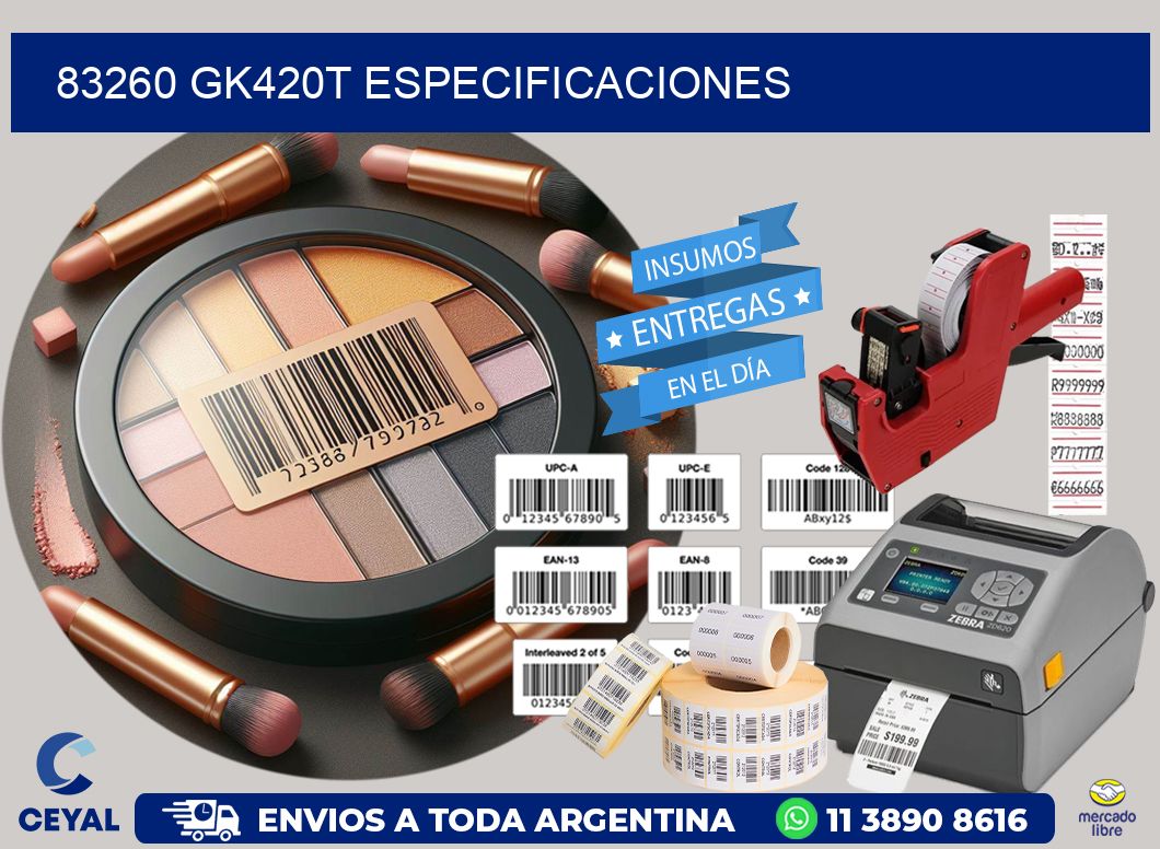 83260 GK420T especificaciones