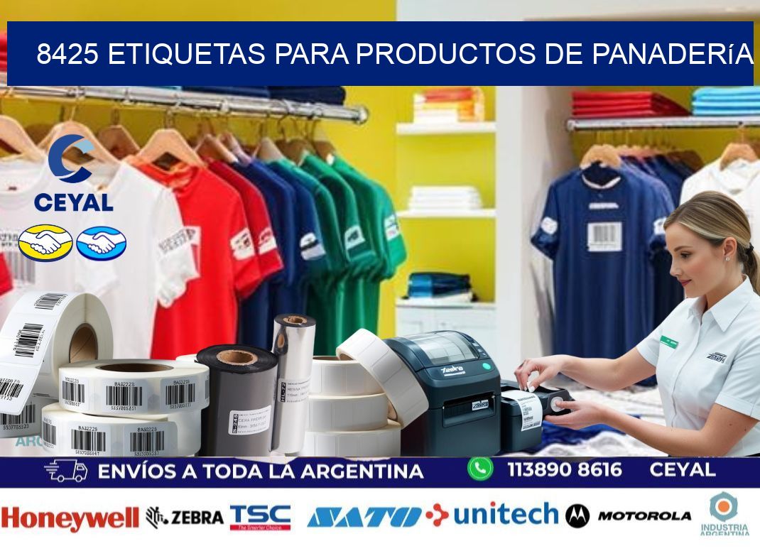 8425 Etiquetas para productos de panadería