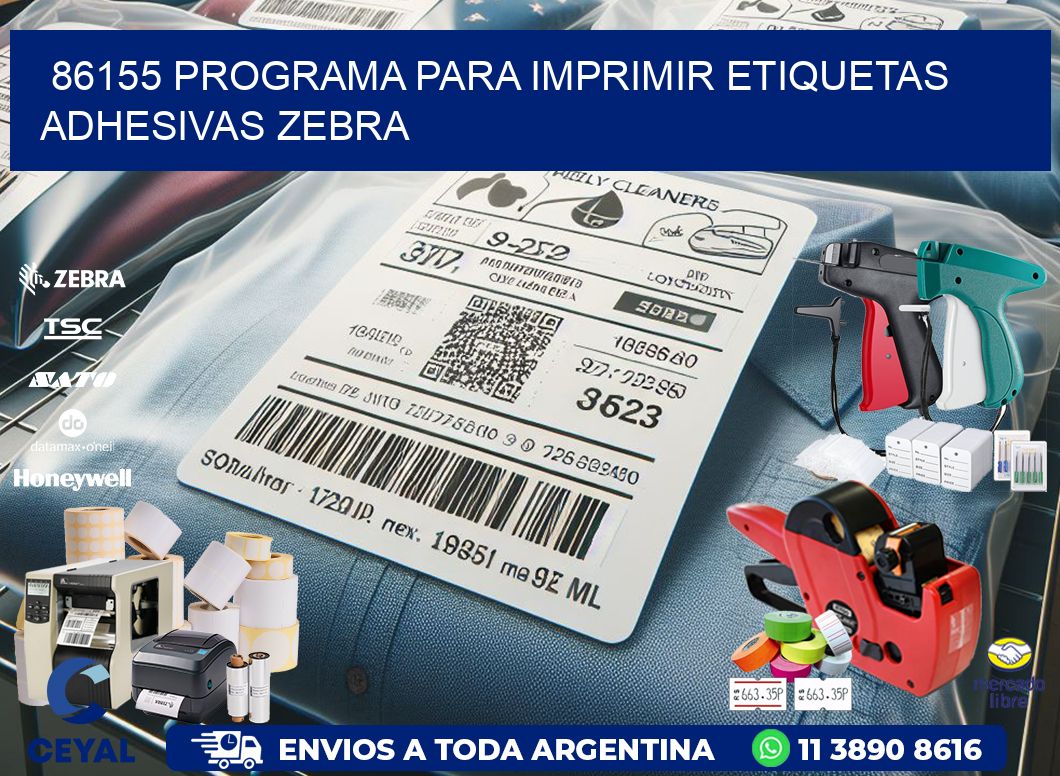 86155 Programa para imprimir etiquetas adhesivas zebra