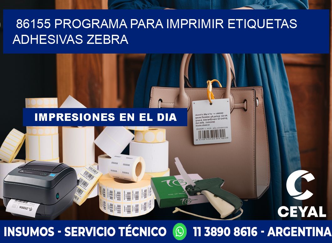 86155 Programa para imprimir etiquetas adhesivas zebra