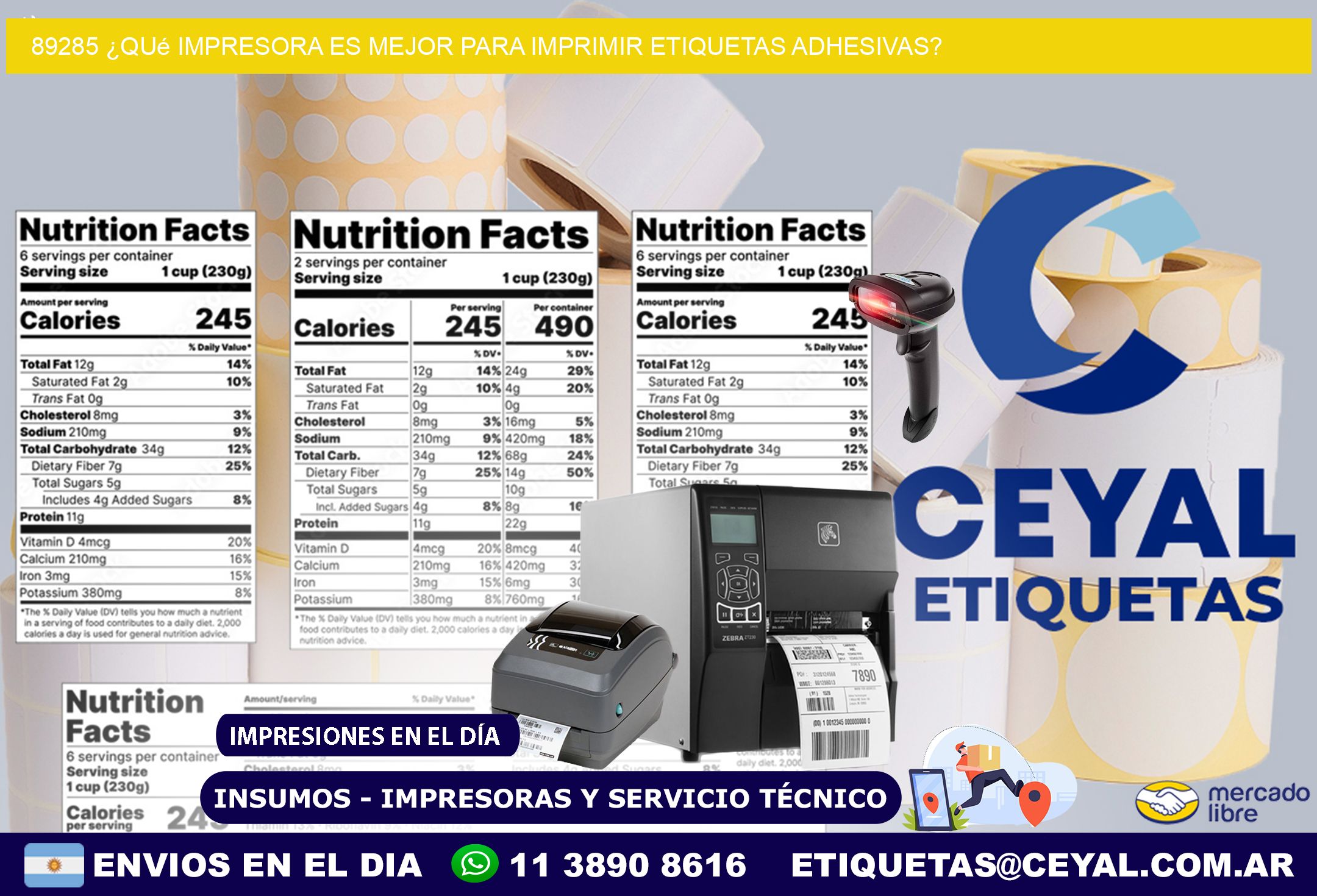 89285 ¿Qué impresora es mejor para imprimir etiquetas adhesivas?