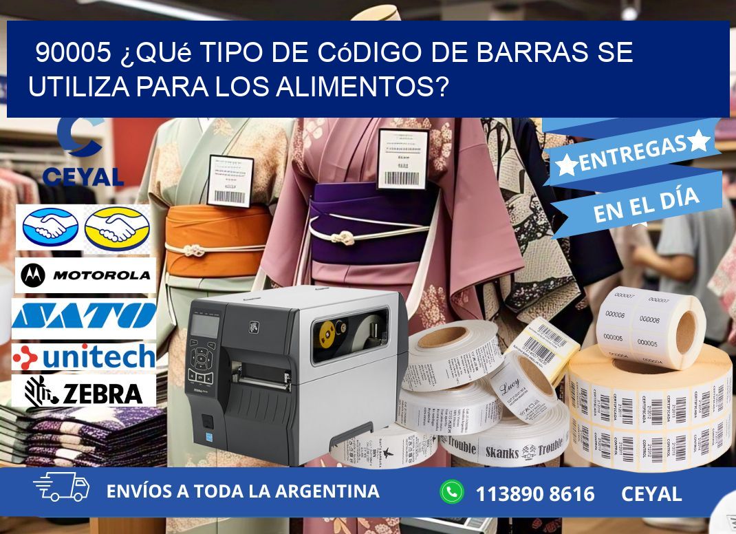 90005 ¿Qué tipo de código de barras se utiliza para los alimentos?