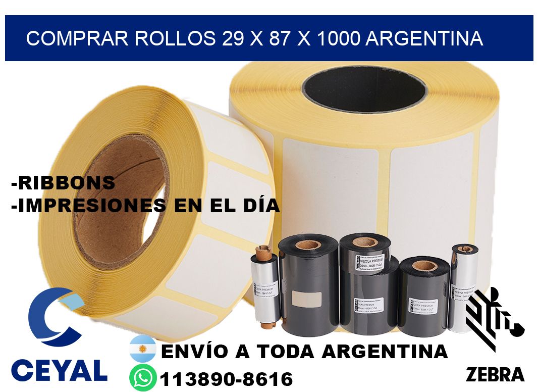 Comprar Rollos 29 x 87 x 1000 argentina