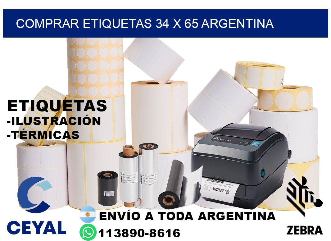 Comprar etiquetas 34 x 65 argentina