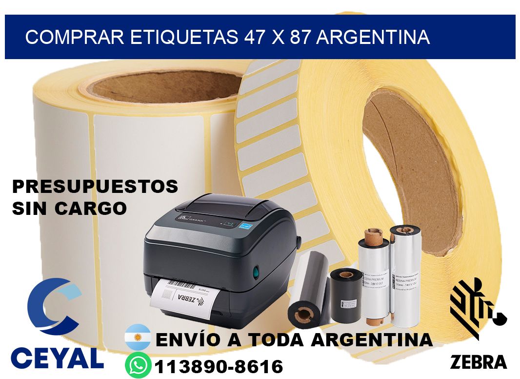 Comprar etiquetas 47 x 87 argentina