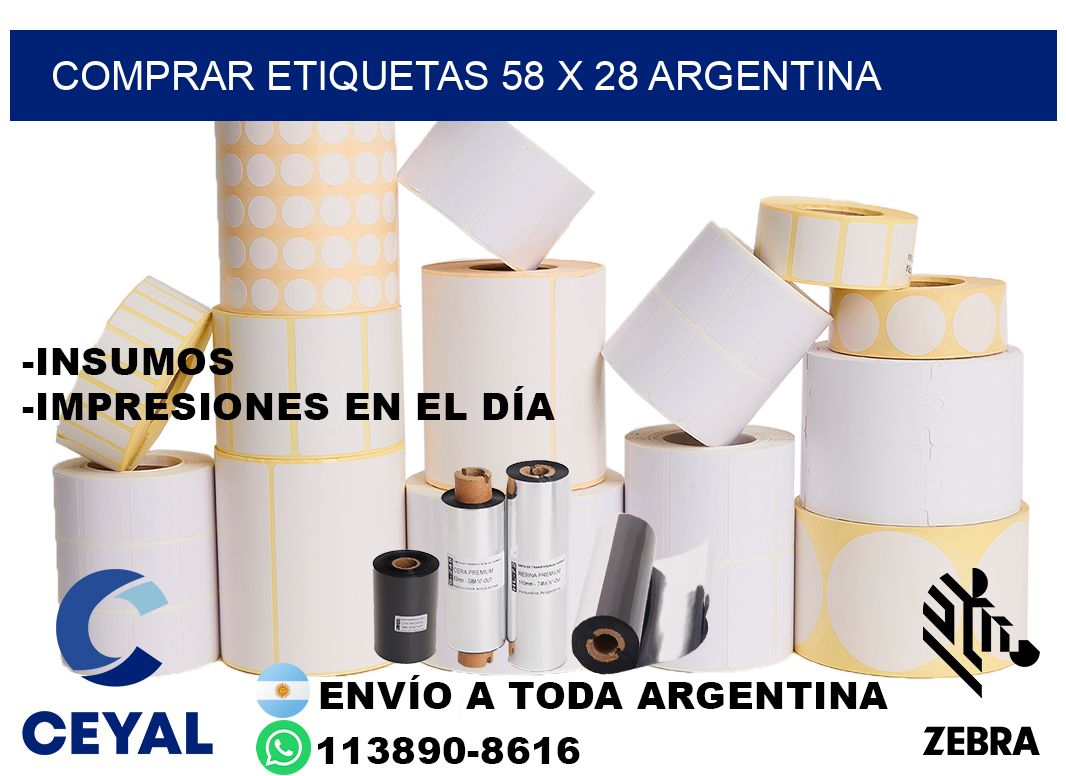Comprar etiquetas 58 x 28 argentina