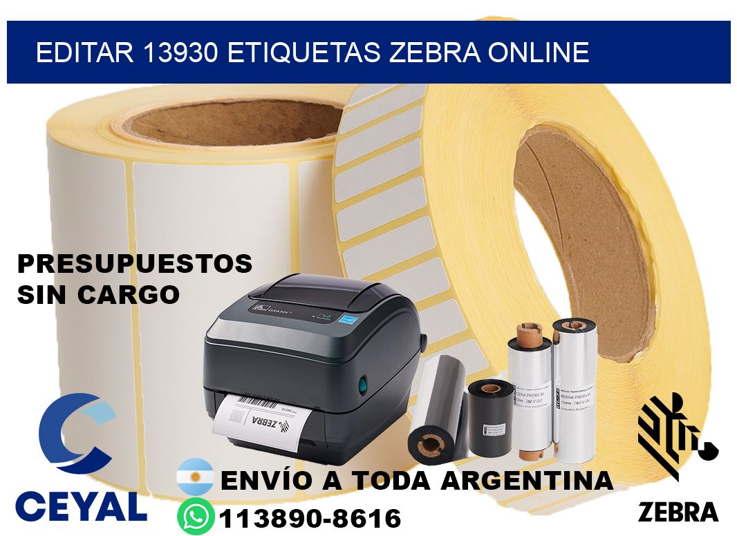 EDITAR 13930 ETIQUETAS ZEBRA ONLINE