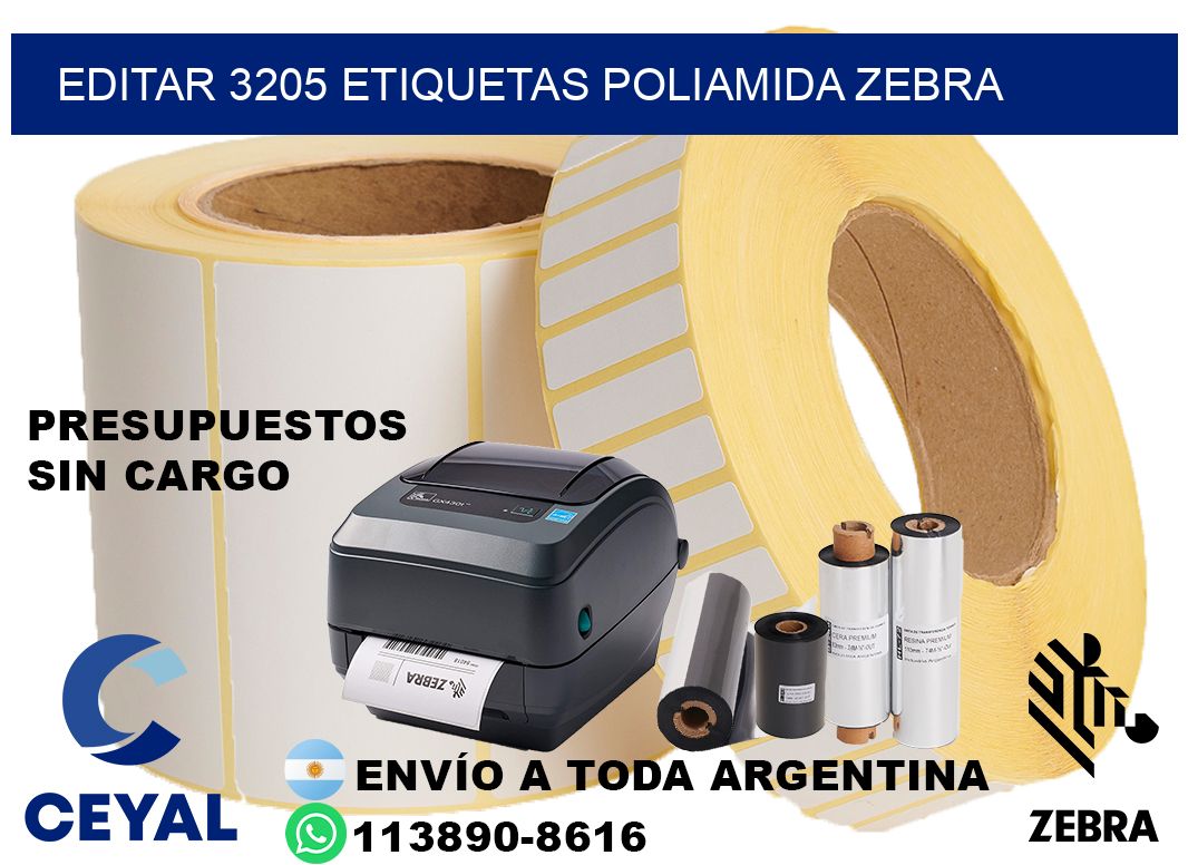 EDITAR 3205 ETIQUETAS POLIAMIDA ZEBRA