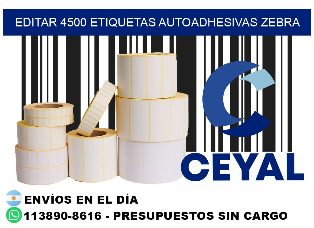 EDITAR 4500 ETIQUETAS AUTOADHESIVAS ZEBRA