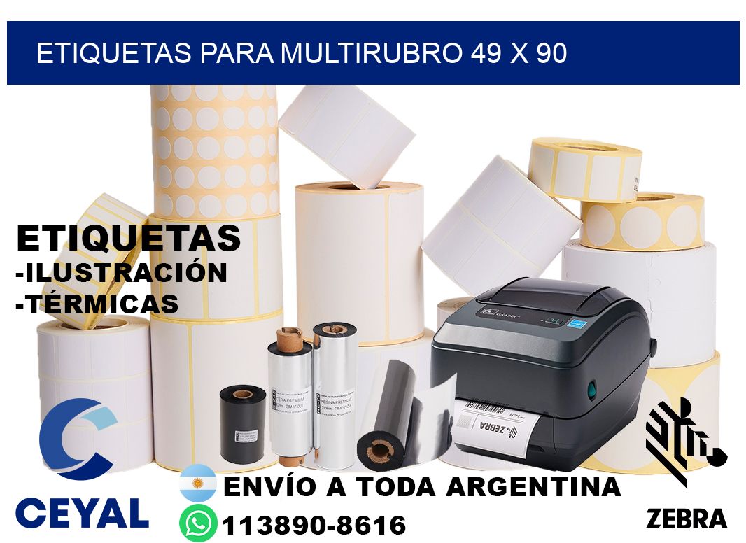 ETIQUETAS PARA MULTIRUBRO 49 x 90