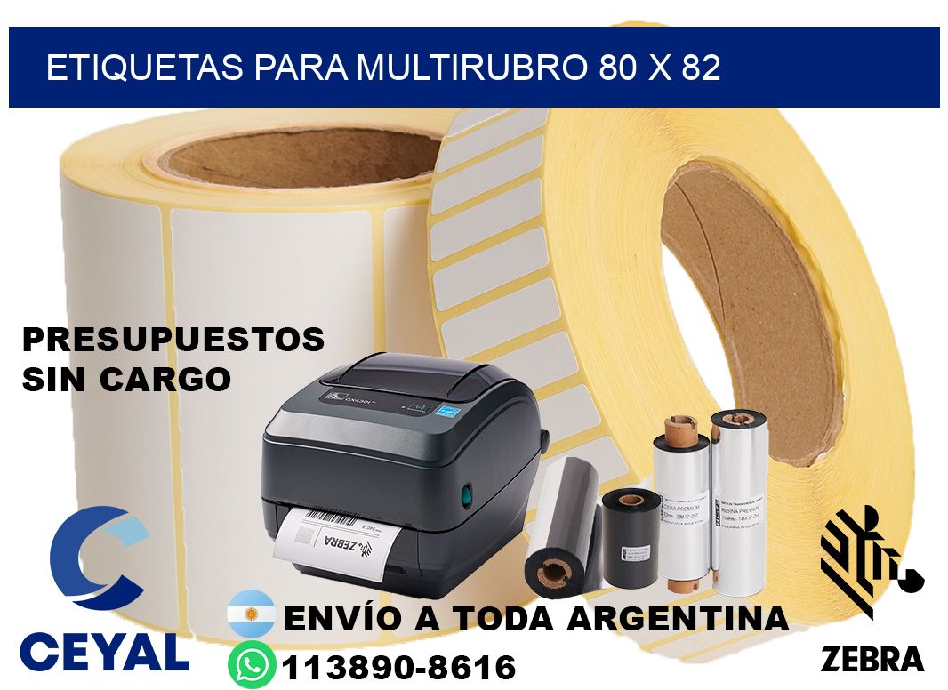 ETIQUETAS PARA MULTIRUBRO 80 x 82