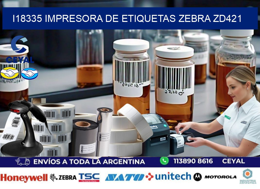 I18335 impresora de etiquetas Zebra ZD421