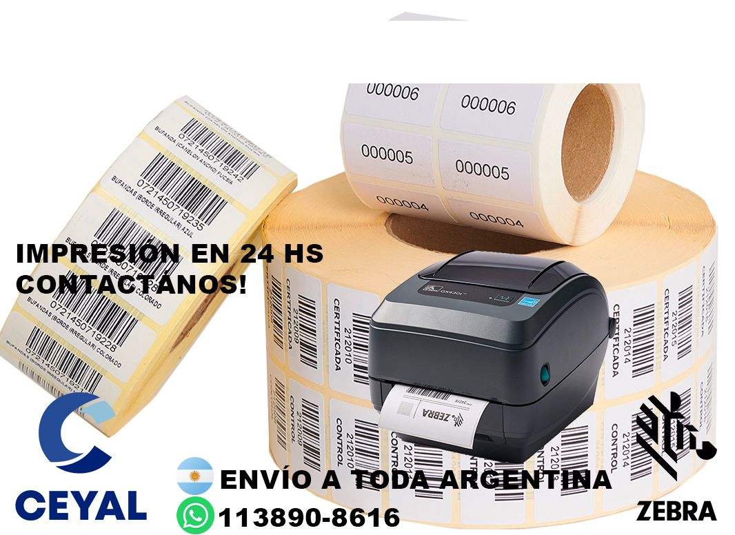 etiquetas adhesivas códigos barras 69 x 50