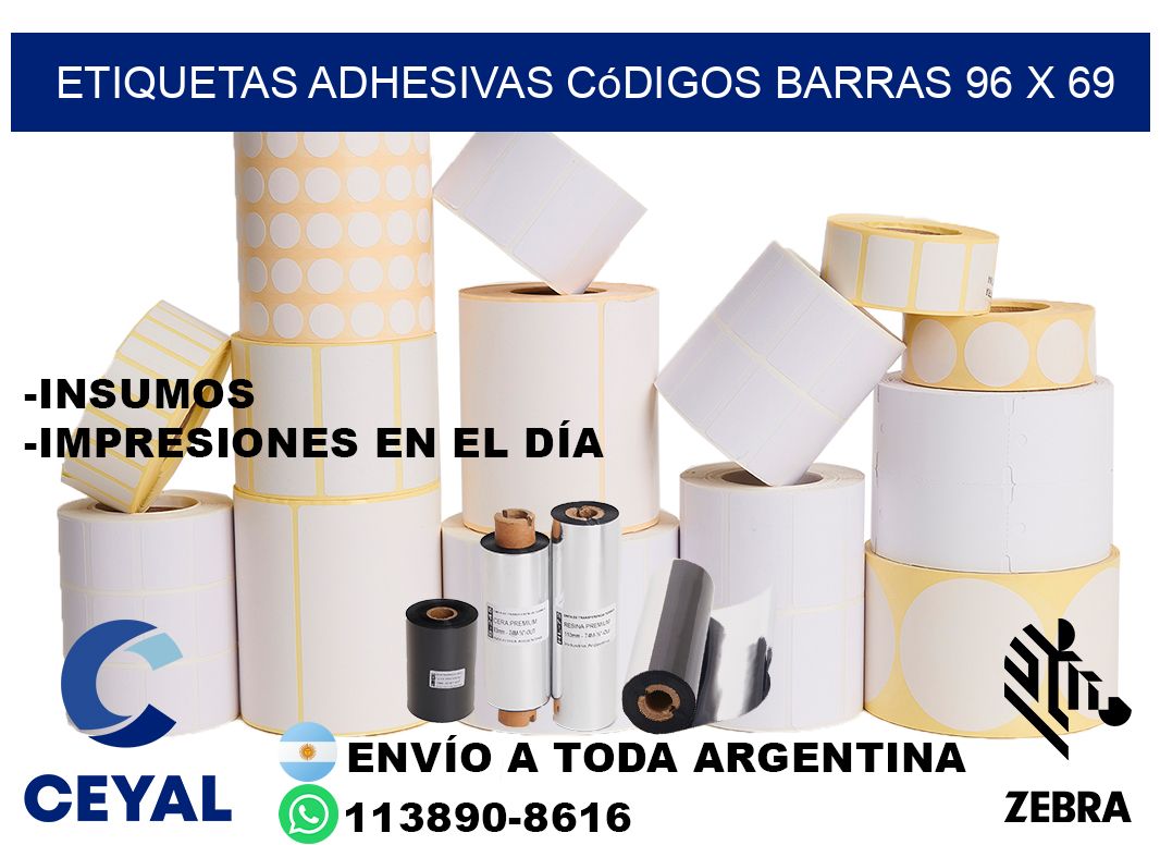 etiquetas adhesivas códigos barras 96 x 69
