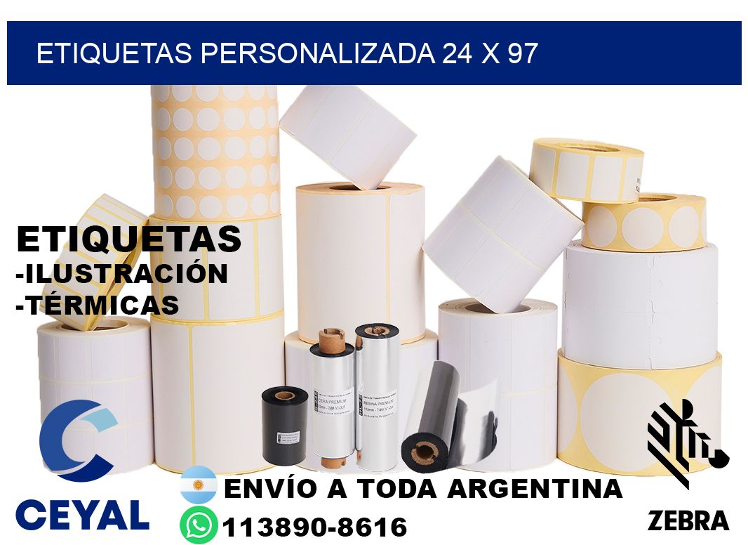 etiquetas personalizada 24 x 97