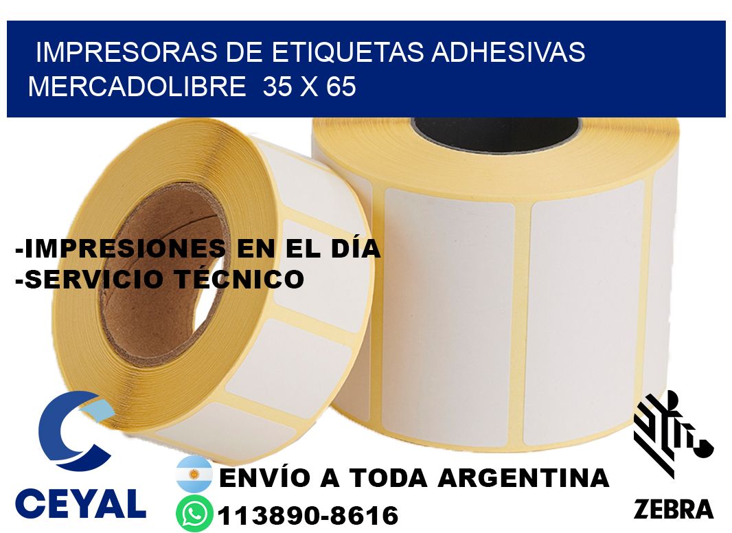 impresoras de etiquetas adhesivas mercadolibre  35 x 65