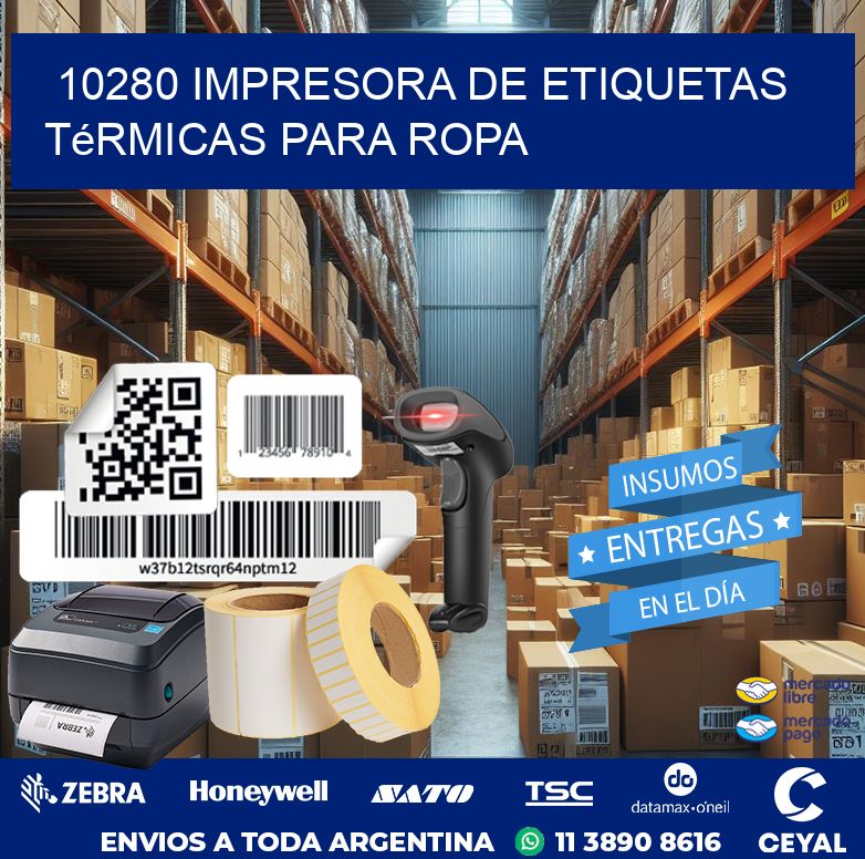 10280 impresora de etiquetas térmicas para ropa