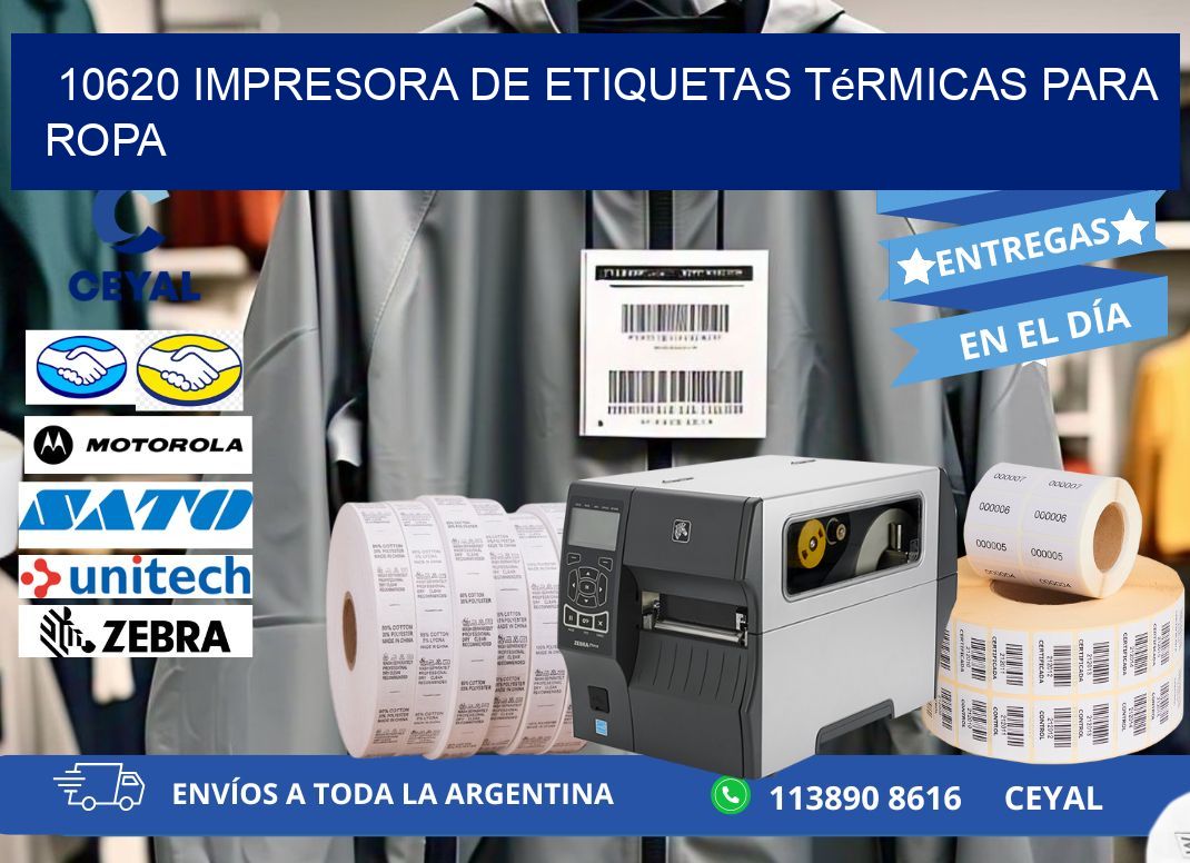 10620 impresora de etiquetas térmicas para ropa