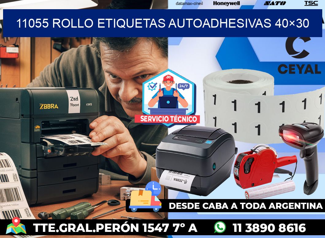 11055 Rollo Etiquetas autoadhesivas 40×30