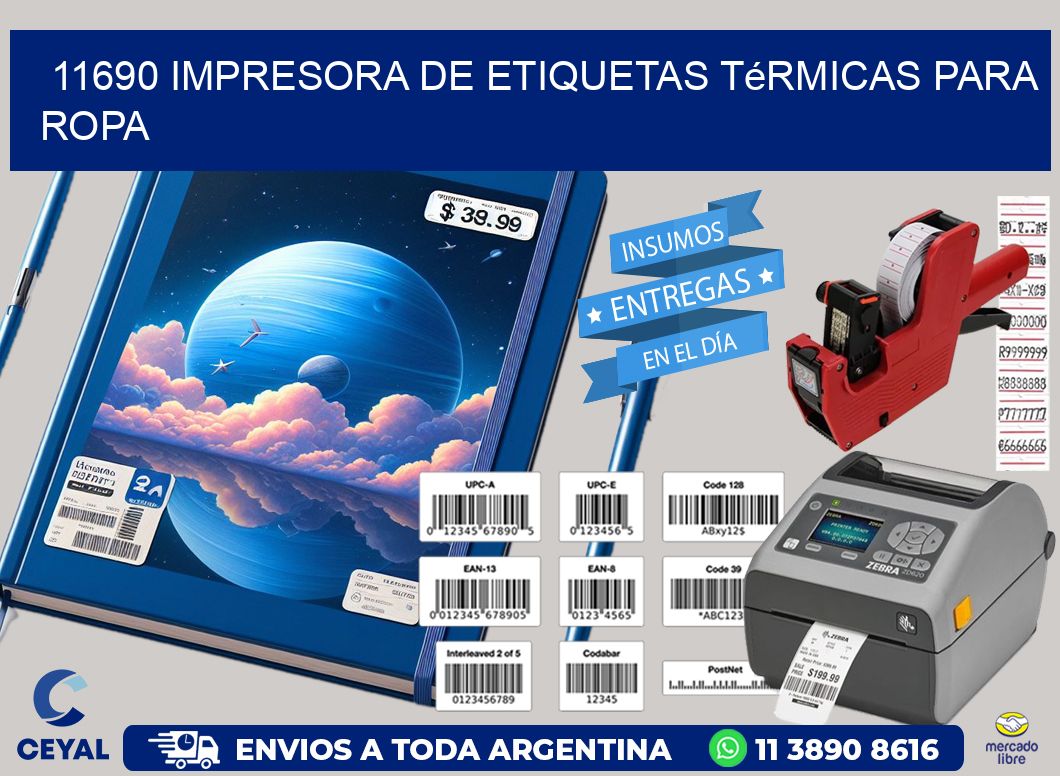 11690 impresora de etiquetas térmicas para ropa