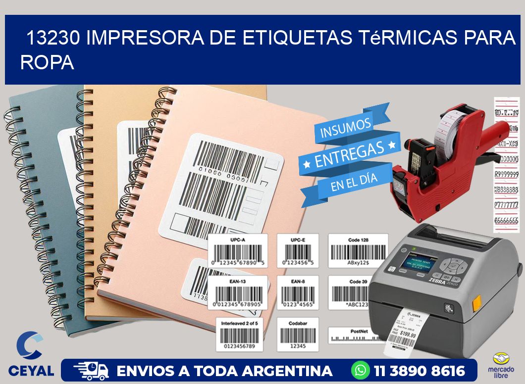 13230 impresora de etiquetas térmicas para ropa