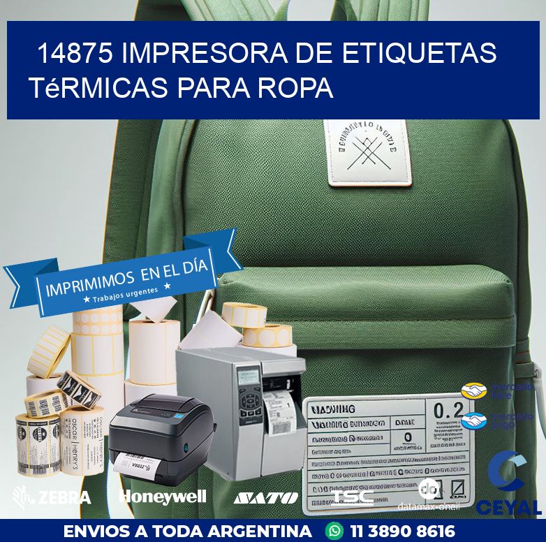 14875 impresora de etiquetas térmicas para ropa