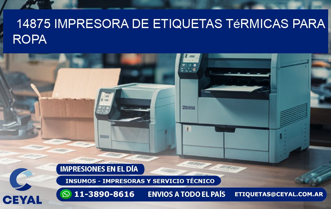 14875 impresora de etiquetas térmicas para ropa