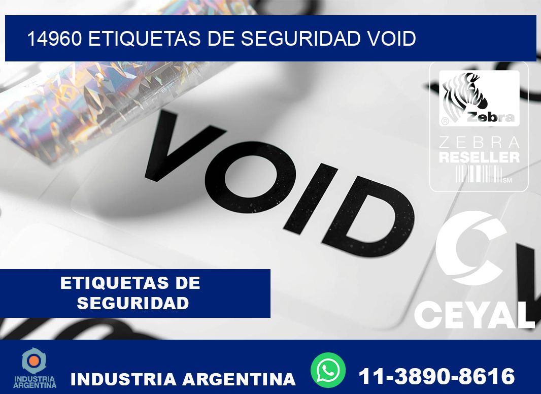 14960 etiquetas de seguridad void