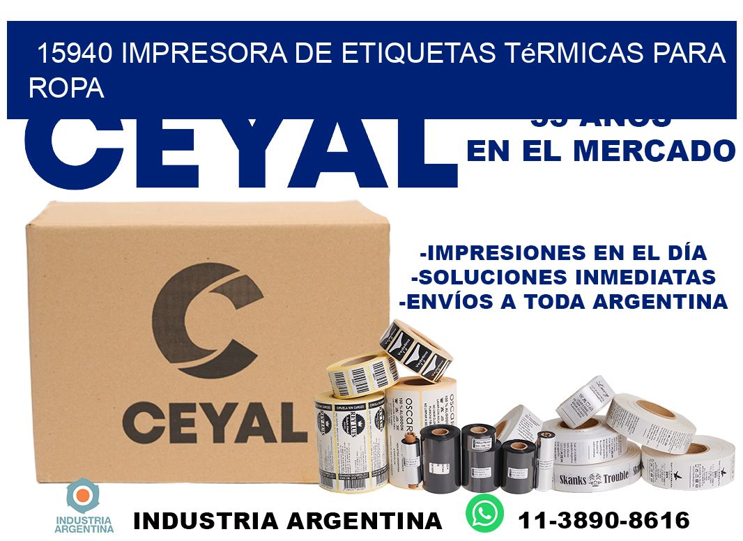 15940 impresora de etiquetas térmicas para ropa