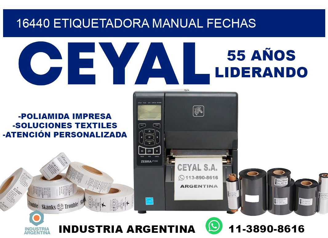16440 etiquetadora manual fechas